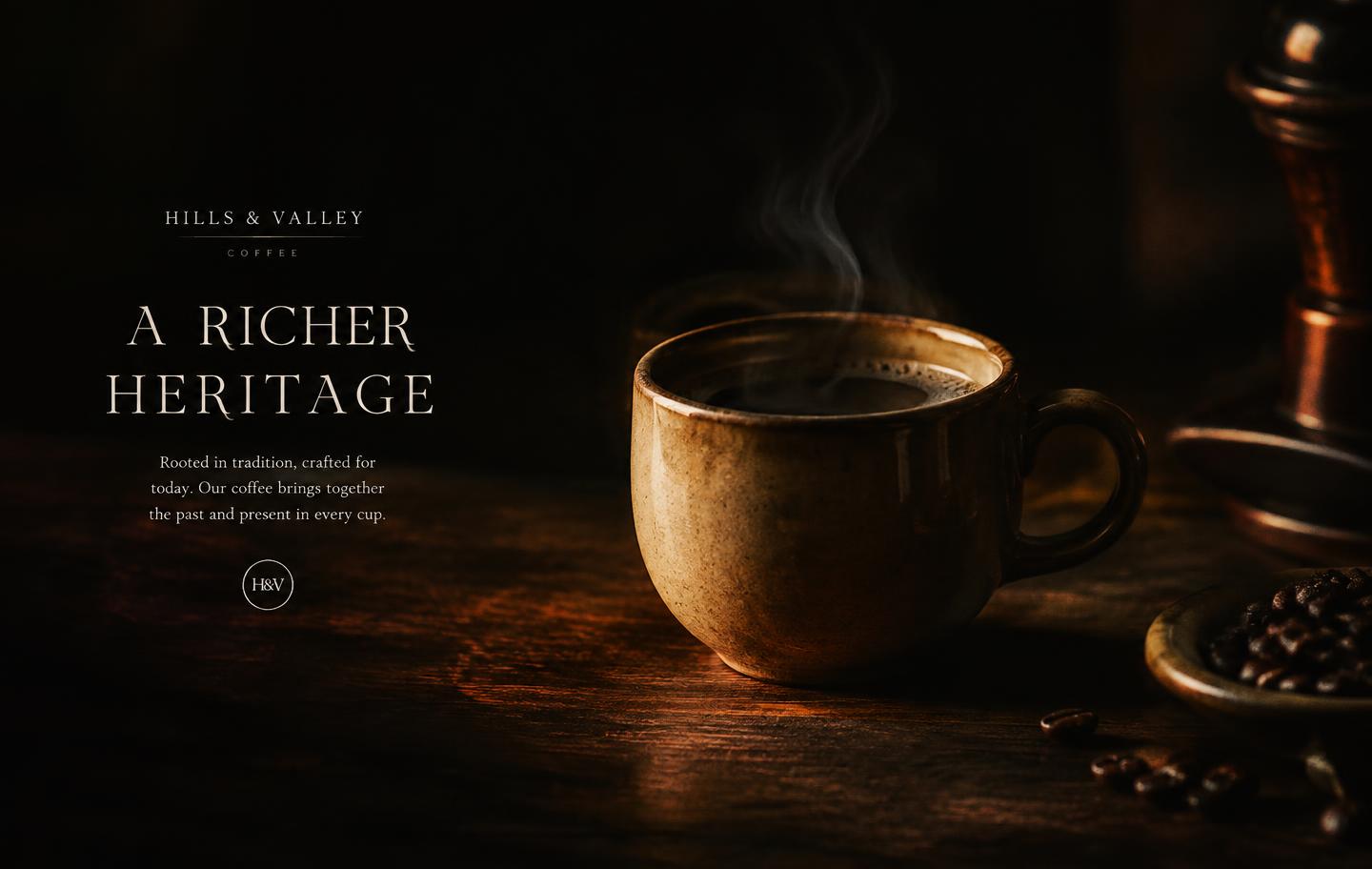 Heritage coffee brand campaign visual